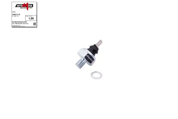 Датчик тиску масла VW Caddy/Passat 1.6 TD 95- (1.4-1.6BAR) DELLO/AUTOMEGA 150011710 (фото 1)
