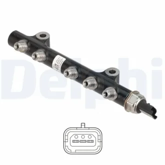 Рейка високого тиску VOLVO C30, S40 II, S60 II, S80 II, V40, V50, V60 I, V70 III CITROEN BERLINGO MULTISPACE, BERLINGO/MINIVAN, C3 II, C3 PICASSO, C4 AIRCROSS 1.4D/1.5D/1.6D 08.05- Delphi 9144A290B12B1