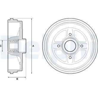 Тормозный барабан Delphi BFR496