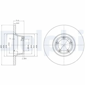 Тормозной диск Delphi BG2157