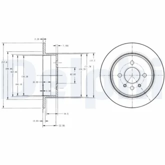 Тормозной диск Delphi BG2202