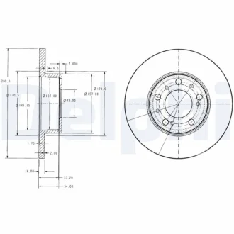 Тормозной диск Delphi BG2257