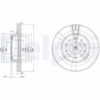 Тормозной диск Delphi BG2425C