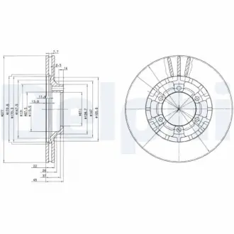 Гальмівний диск Delphi BG2561