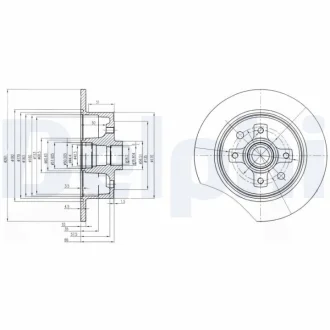 Тормозной диск Delphi BG2571