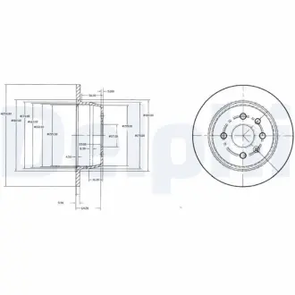 Тормозной диск Delphi BG2635