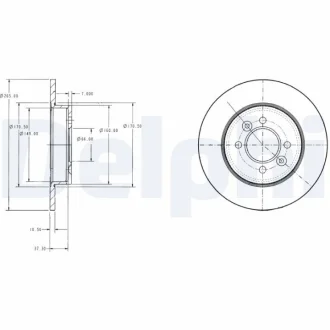Тормозной диск Delphi BG2694