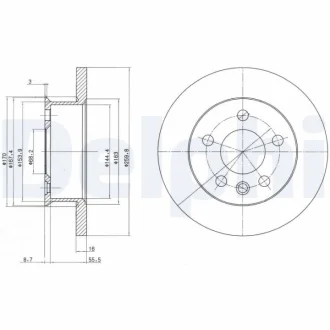 Тормозной диск Delphi BG2716