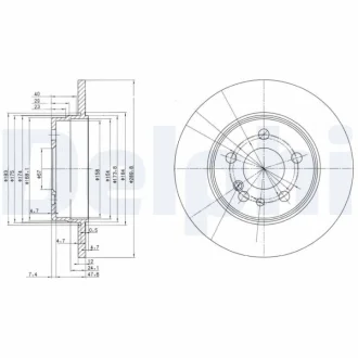 Тормозной диск Delphi BG2738