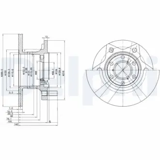 Гальмівний диск Delphi BG302