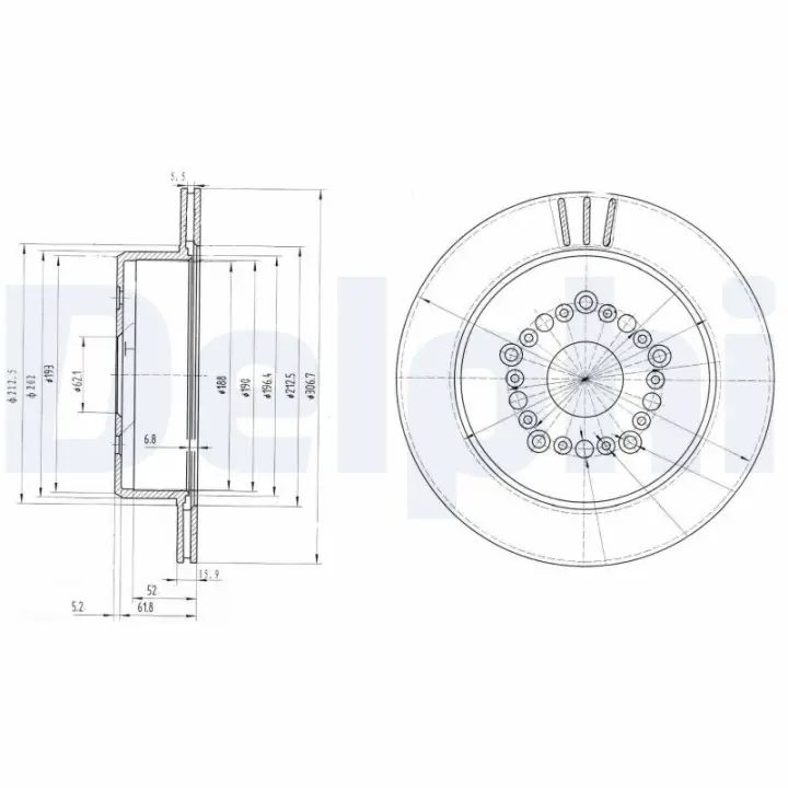 Тормозной диск Delphi BG3230 (фото 1)