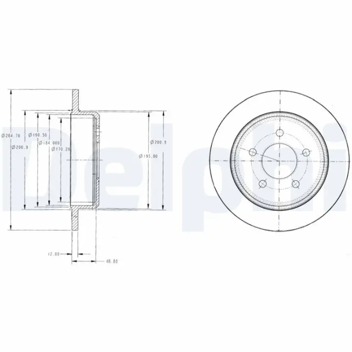 Тормозной диск Delphi BG3595 (фото 1)
