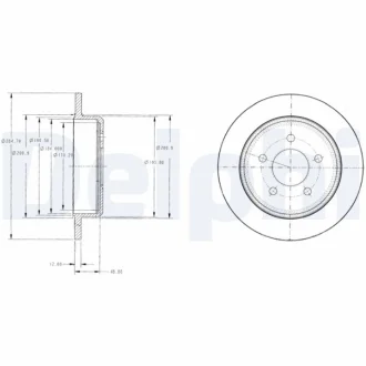 Тормозной диск Delphi BG3595