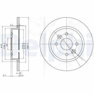 Тормозной диск Delphi BG3804