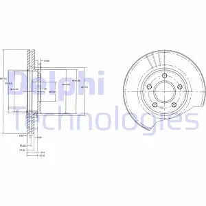 Гальмівний диск Delphi BG3826
