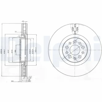 Тормозной диск Delphi BG3898