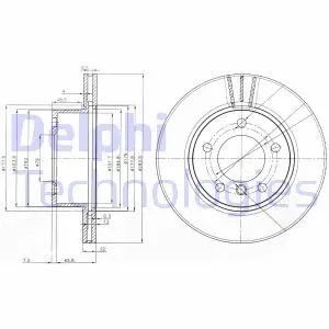 Гальмівний диск Delphi BG3899C