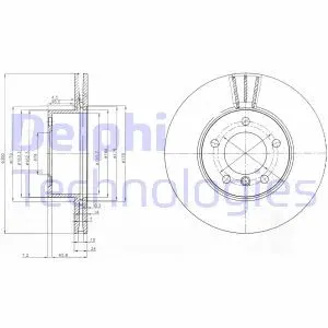 Тормозной диск Delphi BG3998C