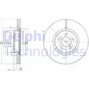 Диск гальмівний Delphi BG4056C
