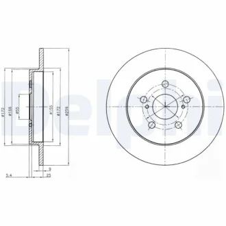 Тормозной диск Delphi BG4201C