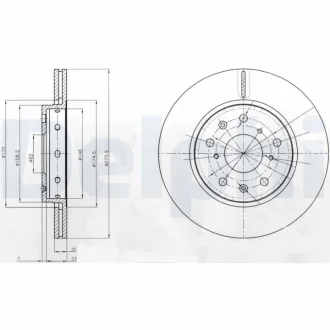 Тормозной диск Delphi BG4208