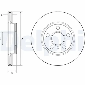 Тормозной диск Delphi BG4704C