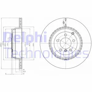 Тормозной диск Delphi BG9080C