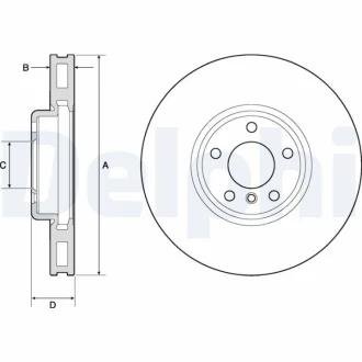 Тормозной диск Delphi BG9155C