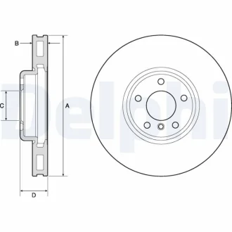 Тормозной диск Delphi BG9156C