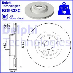 Гальмівний диск Delphi BG9338C