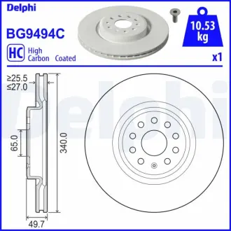 Гальмівний диск Delphi BG9494C