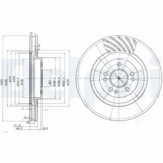 Гальмiвнi диски Delphi BG9759
