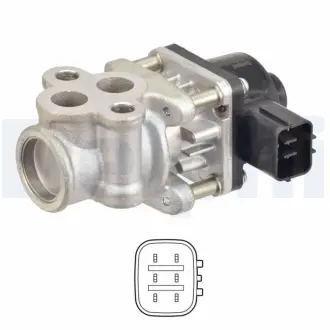 Клапан EGR MAZDA 3, 6, 6/KOMBI, CX-5, MX-5 II OPEL AGILA B SUZUKI ALTO VII, SPLASH, SWIFT IV 1.0-2.2D 05.98- Delphi EG1061112B1