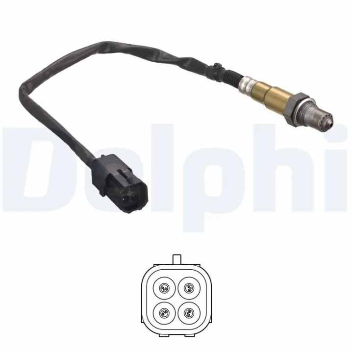 DELPHI лямбда-зонд 4 конт. LADA 15i/17i Delphi ES2107512B1 (фото 1)