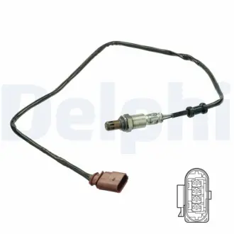 Лямбда-зонд (кількість дротів 4, 865мм) SEAT MII SKODA CITIGO VW LOAD UP!, UP! 1.0 08.11-08.20 Delphi ES2110312B1