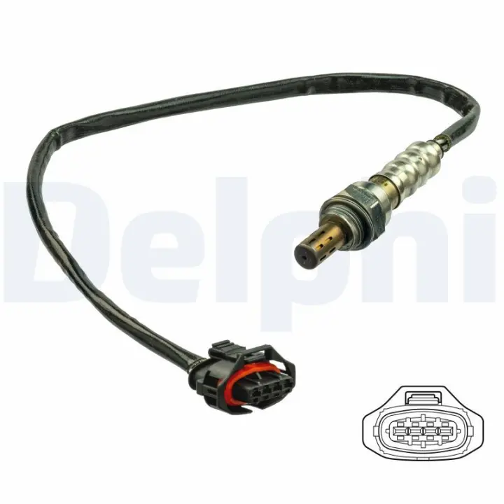 Лямбда-зонд (кількість дротів 4, 500мм) OPEL ASTRA H, ASTRA H CLASSIC, ASTRA H GTC, SIGNUM, VECTRA C, VECTRA C GTS, ZAFIRA B 1.6-1.8LPG 07.05-04.15 Delphi ES2111612B1 (фото 1)