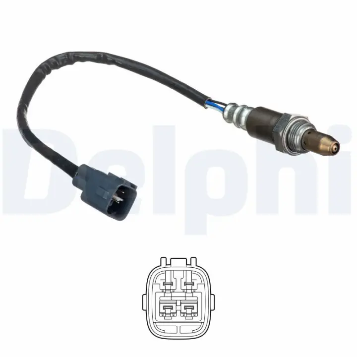 Лямбда-зонд (кількість дротів 4, 375мм) LEXUS CT, IS C, IS III, NX TOYOTA AURIS, AVENSIS, COROLLA, PRIUS, PRIUS PLUS, RAV 4 IV, VERSO 1.6-2.5 11.06- Delphi ES2113812B1 (фото 1)