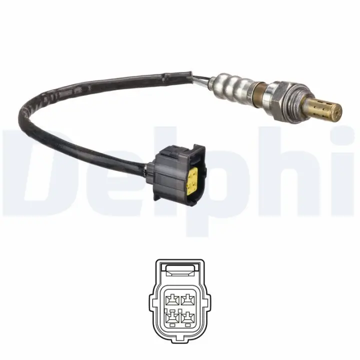 Лямбда-зонд (кількість дротів 4, 300мм) SMART FORTWO 1.0 01.07- Delphi ES2114212B1 (фото 1)