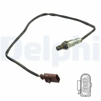 Лямбда-зонд (кількість дротів 4, 740мм) SEAT TOLEDO IV SKODA FABIA II, RAPID, ROOMSTER VW JETTA IV, POLO V 1.4/1.6 09.06-05.22 Delphi ES2116412B1