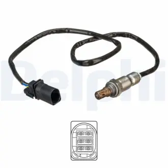 Лямбда-зонд (кількість дротів 5, 801мм) VW CALIFORNIA T6 CAMPER, MULTIVAN T6, TRANSPORTER T6, TRANSPORTER T6 / CARAVELLE T6 2.0D 04.15-08.24 Delphi ES2120412B1