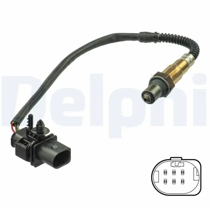 Лямбда-зонд (кількість дротів 5, 421мм) LAND ROVER DISCOVERY SPORT, FREELANDER 2, RANGE ROVER EVOQUE, RANGE ROVER III, RANGE ROVER IV, RANGE ROVER SPORT II TOYOTA AURIS, COROLLA 1.4D-4.4D 08.05- Delphi ES2121112B1 (фото 1)