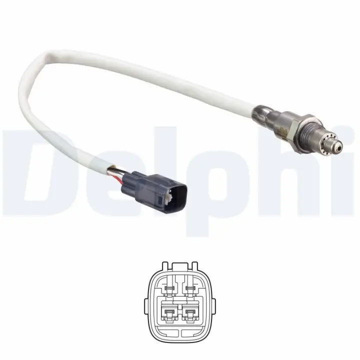 Лямбда-зонд (кількість дротів 4, 275мм) TOYOTA AYGO, YARIS 1.0 12.10- Delphi ES2124312B1 (фото 1)