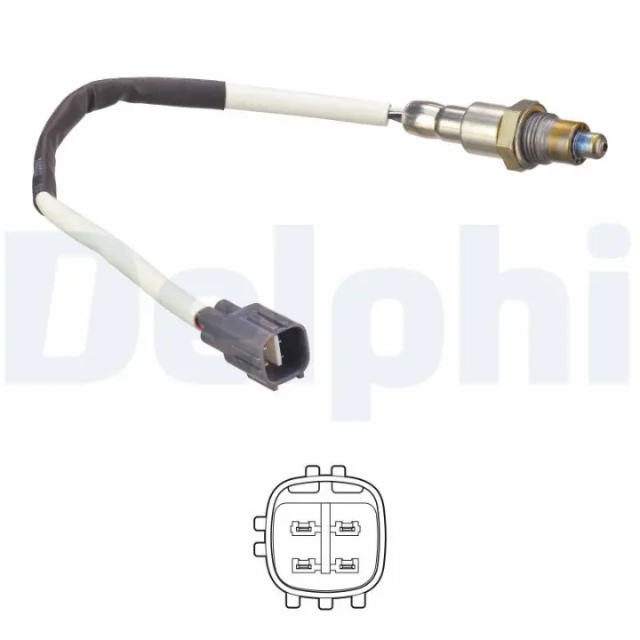 Лямбда-зонд (кількість дротів 4, 390мм) TOYOTA AYGO, AYGO X, YARIS 1.0 05.14- Delphi ES2125412B1 (фото 1)