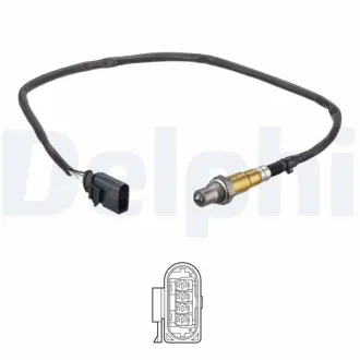 Лямбда-зонд (кількість дротів 4, 801мм) AUDI A3, TT SEAT LEON, LEON SC, LEON ST SKODA OCTAVIA III VW GOLF ALLTRACK VII, GOLF VII, PASSAT B8 1.8/2.0 04.12- Delphi ES2127312B1