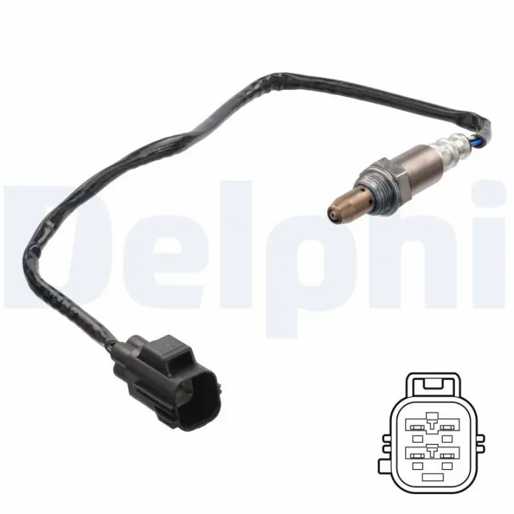 Лямбда-зонд (кількість дротів 4, 515мм) VOLVO S60 II, S80 II, S90 II, V40, V60 I, V70 III, V90 II, XC60 I, XC60 II, XC70 II, XC90 II 2.0D 09.13- Delphi ES2129812B1 (фото 1)