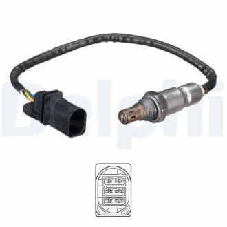 Лямбда-зонд (кількість дротів 5, 360мм) FIAT DUCATO 2.3D 08.06- Delphi ES2131412B1