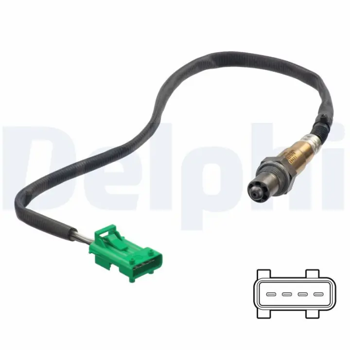 Лямбда-зонд (кількість дротів 4, 565мм) DS DS 3, DS 4, DS 5 CITROEN C4, C4 GRAND PICASSO I, C4 GRAND PICASSO II, C4 I, C4 II, C4 PICASSO I, C4 PICASSO II, C4 SPACETOURER 1.6/1.6H 02.06- Delphi ES21316-12B1 (фото 1)