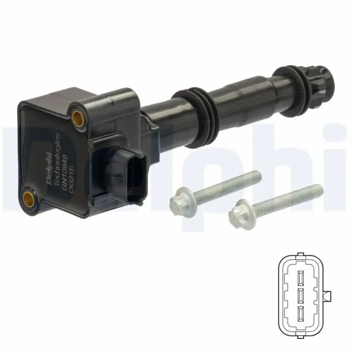 Котушка запалювання PORSCHE 911/Boxster/Cayman "2,7-3,8L "97-11 Delphi GN1094912B1 (фото 1)