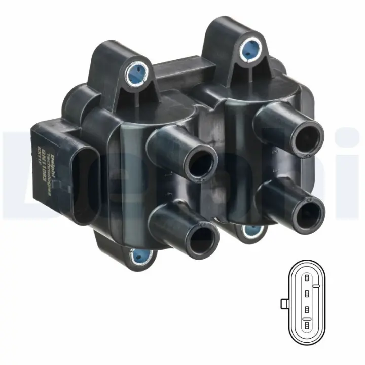 DELPHI котушка запалювання RENAULT Clio, Kangoo, Megane, Twingo DACIA Logan Delphi GN11083-12B1 (фото 1)