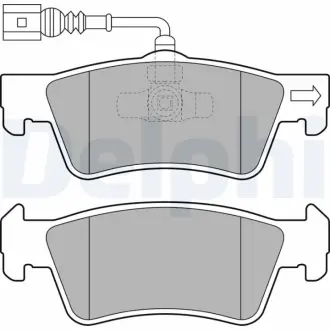 Гальмівні колодки дискові VW Touareg/Transporter/Multivan "R "03>> Delphi LP2086